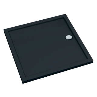 Schedline Brodzik akrylowy Sharper Black Mat 90x90x4,5 cm, kwadratowy, Gwarancja 7 lat